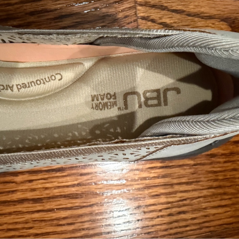 JBU Women’s Taupe Laser-Cut Slip-On Flats - Picture 6 of 9
